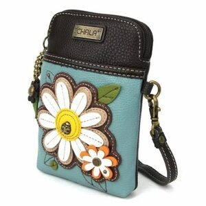 CHALA Cell Phone Crossbody Bag Lady Bug Daisies Flowers Shoulder Bag Purse NEW